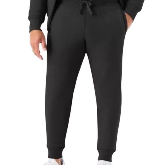 Members Mark Mens Large Black Drawcord Extra Warm Soft Sherpa Lined Jogger NWT - Picture 1 of 7